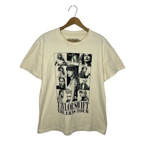 Official Taylor Swift The Eras Tour Graphic T Shirt Cream Size Medium